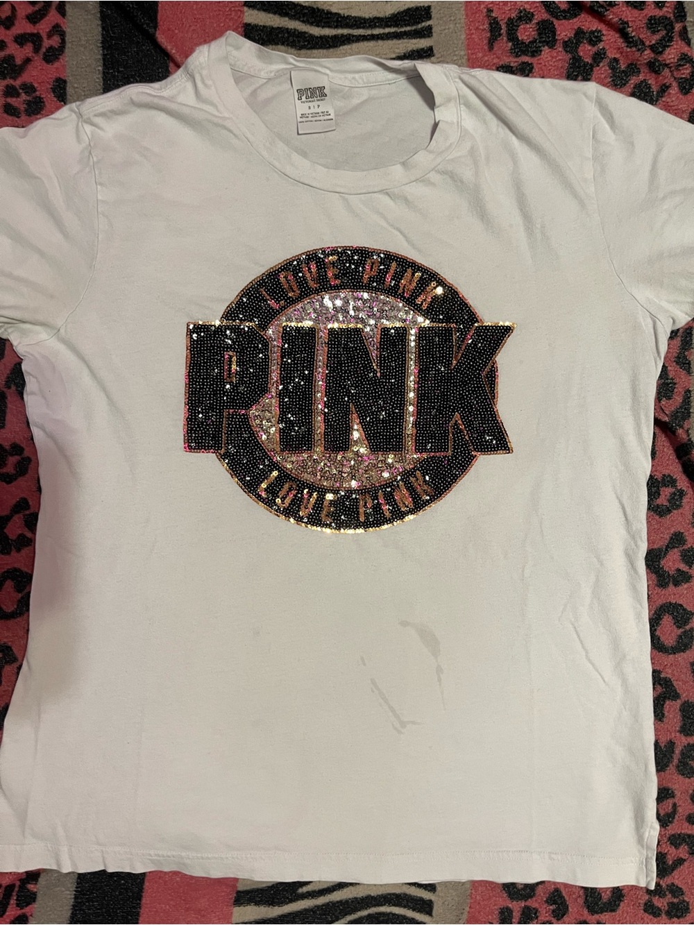 vintage PINK Victoria's Secret BLING sequins shirt